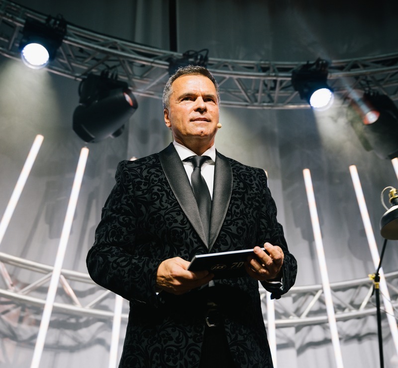 Erich Steinreiber bei seiner Ansprache auf dem Jubiläumsevent von ISS Österreich